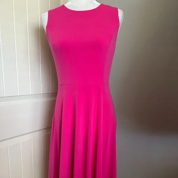 Charter Club Women's "Preppy Pink" Crew Neck Sleeveless Fit & Flare Dress  XS NWT